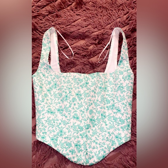 🚫SOLD🚫NWT ZARA poplin corset top sz XS - Picture 7 of 16